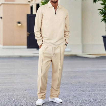 Men's sporty polo shirt and jogging pants set Skorter