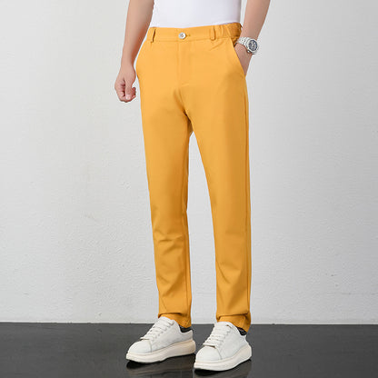 Men's Comfortable Chino Pants with Elastic Waistband Skorter