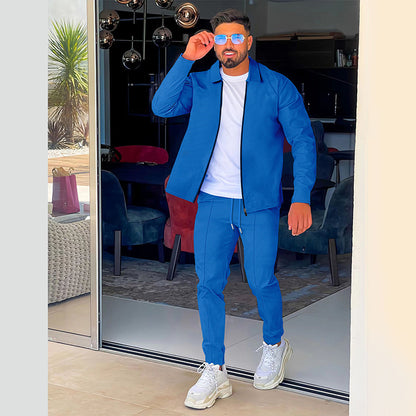 Men's tracksuit with zipper and elastic waistband Skorter