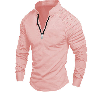 Men's sporty zip pullover with stylish accents Skorter