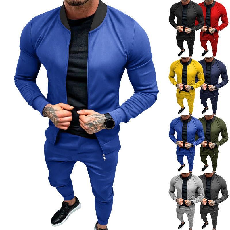 Men's tracksuit with modern stand-up collar and practical zip pockets Skorter