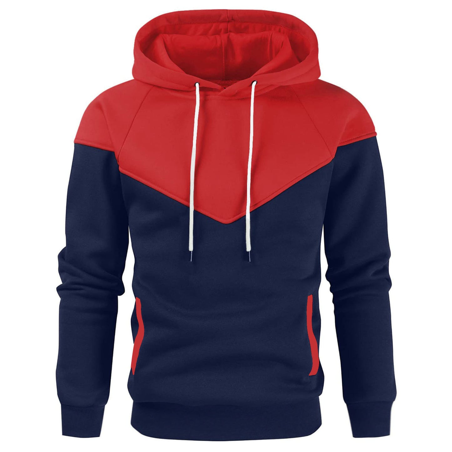 Men's stylish hoodie with innovative patchwork design Skorter