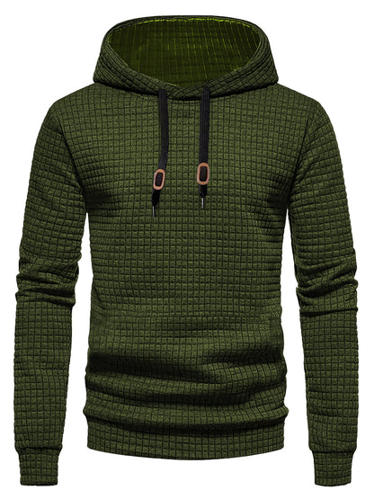 Men's design hoodie with high collar and textured fabric Skorter