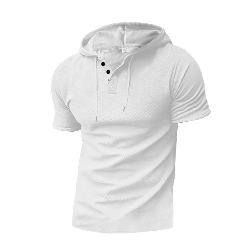 Men's stylish hoodie shirt with textured design and zipper Skorter