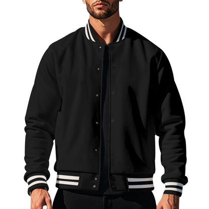 Men's Sporty College Jacket with Fashionable Collar Skorter