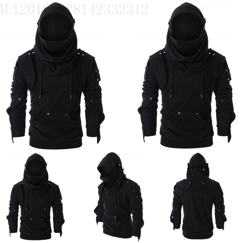 Men's stylish hoodie with innovative collar and practical pockets Skorter