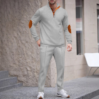 Men's sporty set with modern collar and elegant applications Skorter