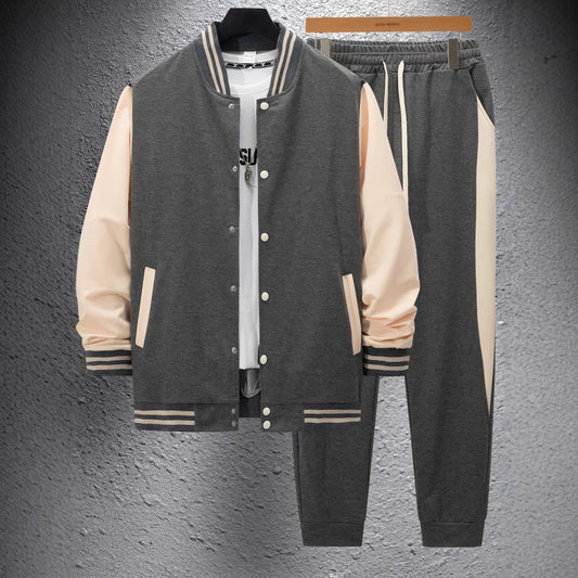 Men's sporty tracksuit set with striped details Skorter