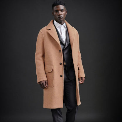 Men's wool coat with classic cut Skorter