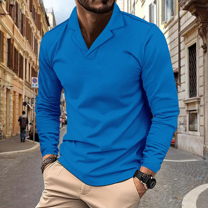 Men's stylish long sleeve shirt with textured design Skorter