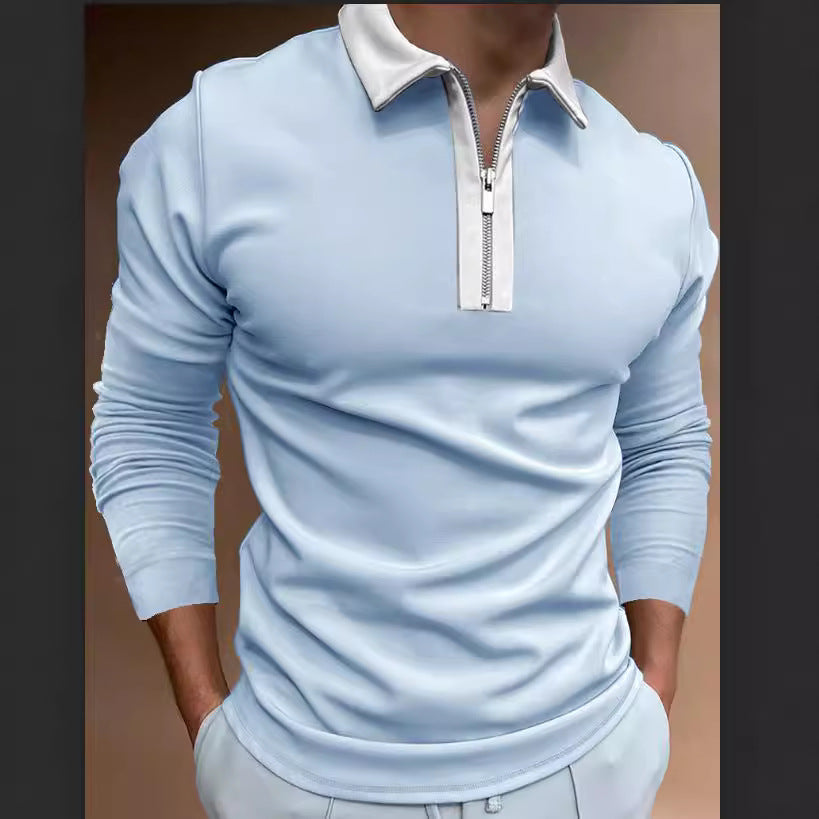 Men's sweatshirt with modern stand-up collar and functional zipper Skorter