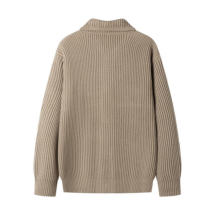 Herrkofta med sportig design och trendig sjalkrage Skorter