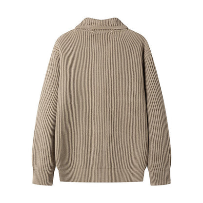 Herrkofta med sportig design och trendig sjalkrage Skorter