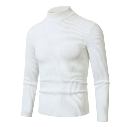 Men's turtleneck sweater made of fine ribbed knit material Skorter