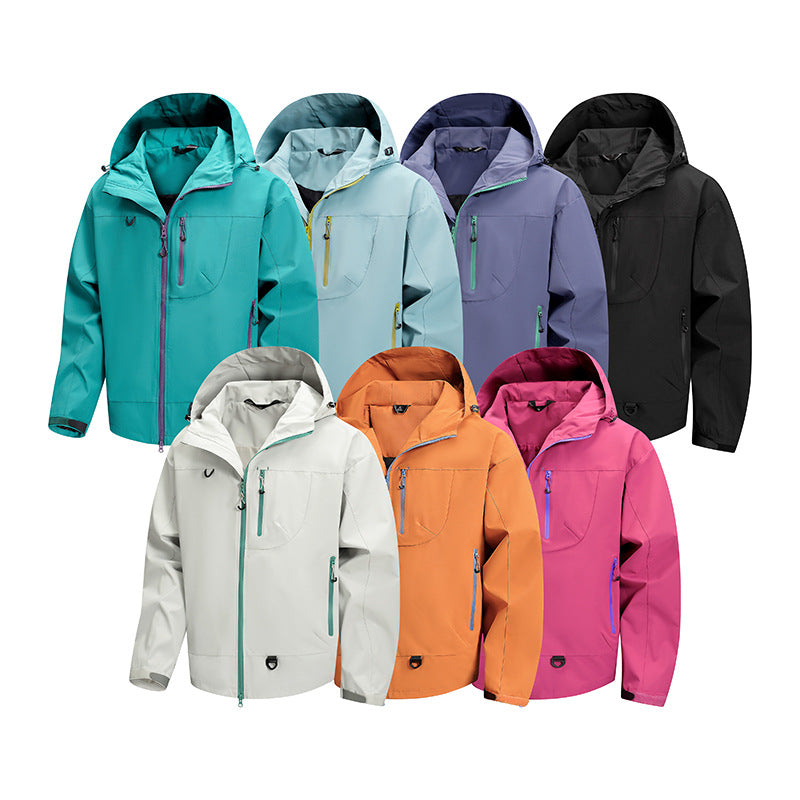 Men's technical outdoor jacket with waterproof fabric and adjustable hood system Skorter