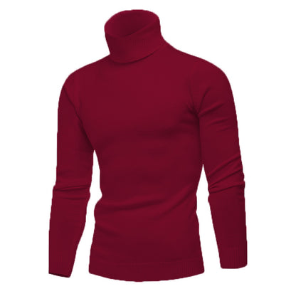 Men's turtleneck sweater made of fine cotton with a fitted cut Skorter