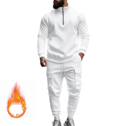 Men's sporty tracksuit with higher collar and practical pockets Skorter