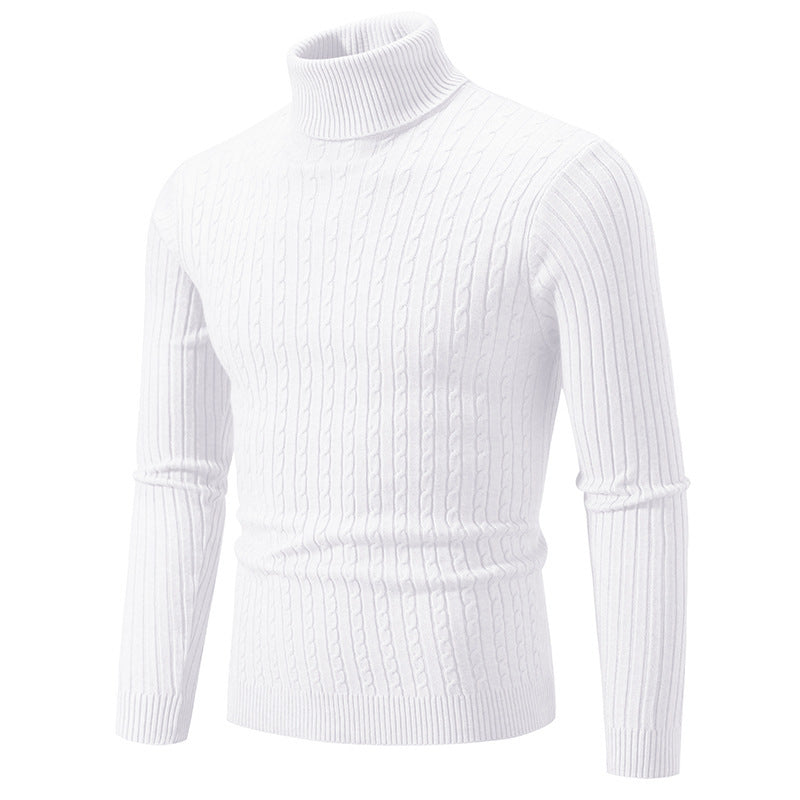 Men's turtleneck sweater with textured knit pattern Skorter