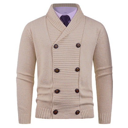 Herrkofta med modern sjalkrage och praktiska knappdetaljer Skorter