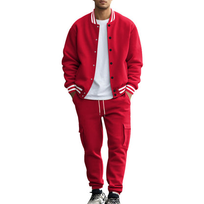Men's sporty tracksuit with functional pockets and elastic waistband Skorter
