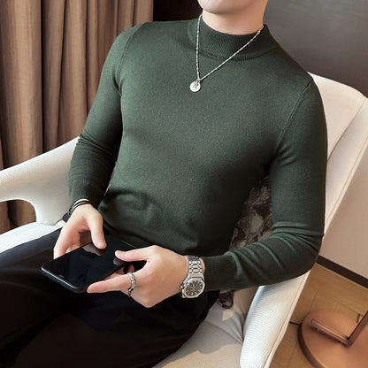 Men's stylish sweater with high collar and elegant fit Skorter