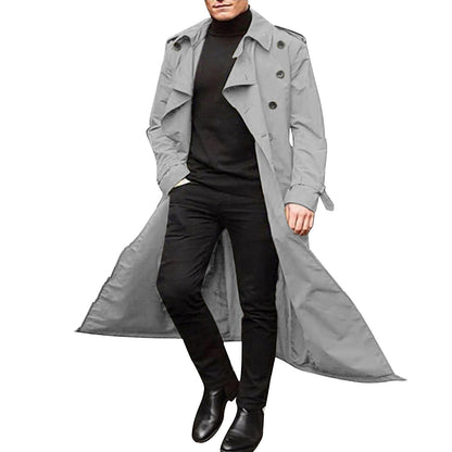 Men's elegant trench coat with double button placket Skorter