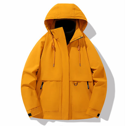 Men's weatherproof outdoor jacket with adjustable hood and practical pockets Skorter