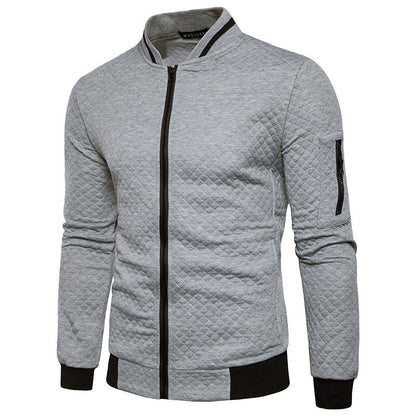 Men's quilted bomber jacket with high-quality material and practical zipper Skorter