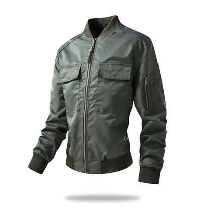 Men's Bomber Jacket with Practical Pockets and Breathable Material Skorter