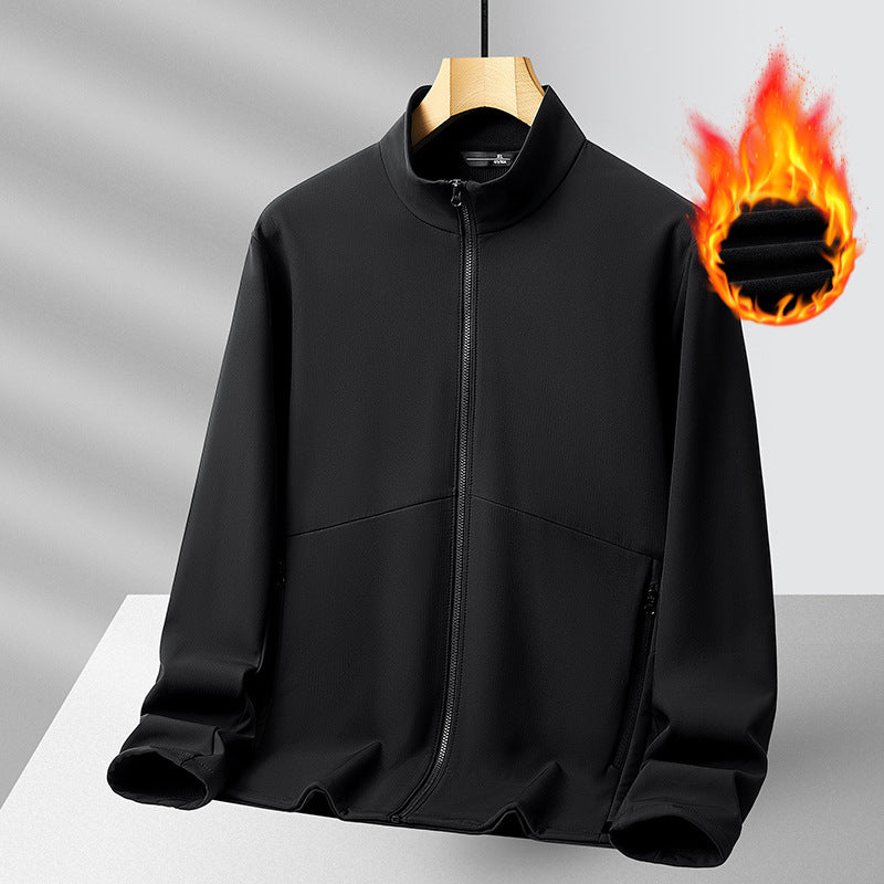 Men's Breathable Outdoor Jacket with High Collar and Practical Pockets Skorter