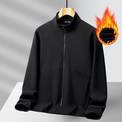 Men's Breathable Outdoor Jacket with High Collar and Practical Pockets Skorter