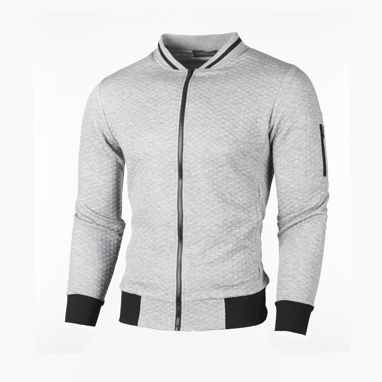 Men's sporty quilted jacket with zipper and contrast details Skorter