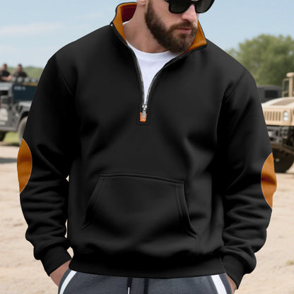 Men's sweater with high collar and trendy zipper Skorter