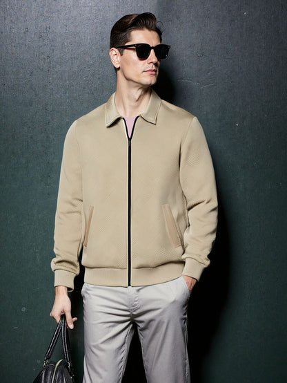 Men's sporty jacket with textured design and modern collar Skorter