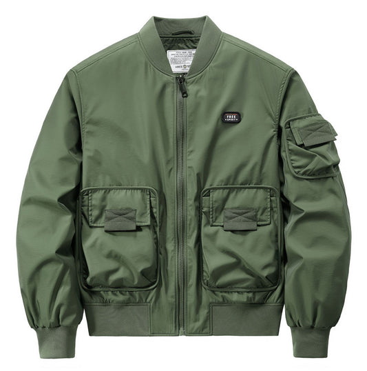 Men's Bomber Jacket with Multifunctional Pockets Skorter