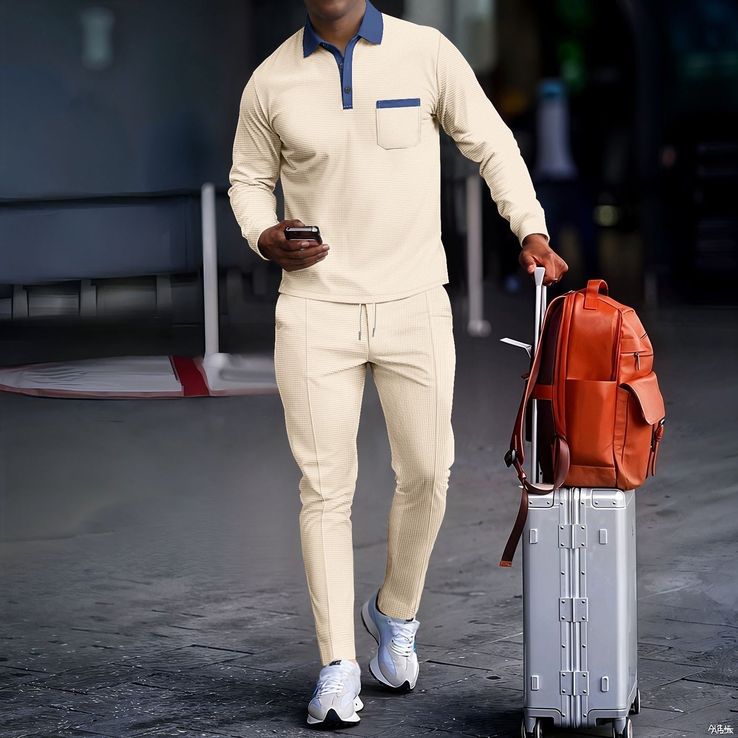 Men's stylish polyester tracksuit with breathable properties Skorter