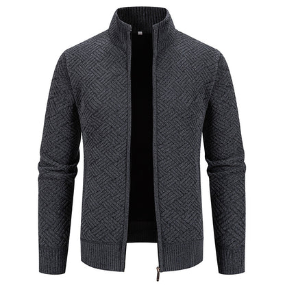 Men's cardigan with modern check pattern Skorter