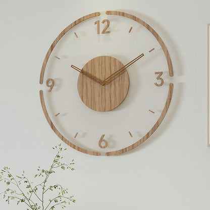 Skorter | WoodCraft | Nordic Solid Wood Wall Clock – Minimalist Silent Timepiece