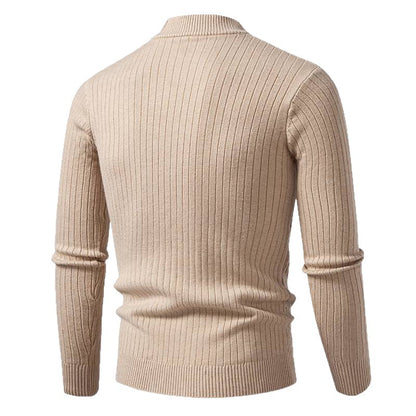 Men's turtleneck sweater with textured cable design Skorter