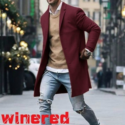 Men's stylish, tailored long coat Skorter