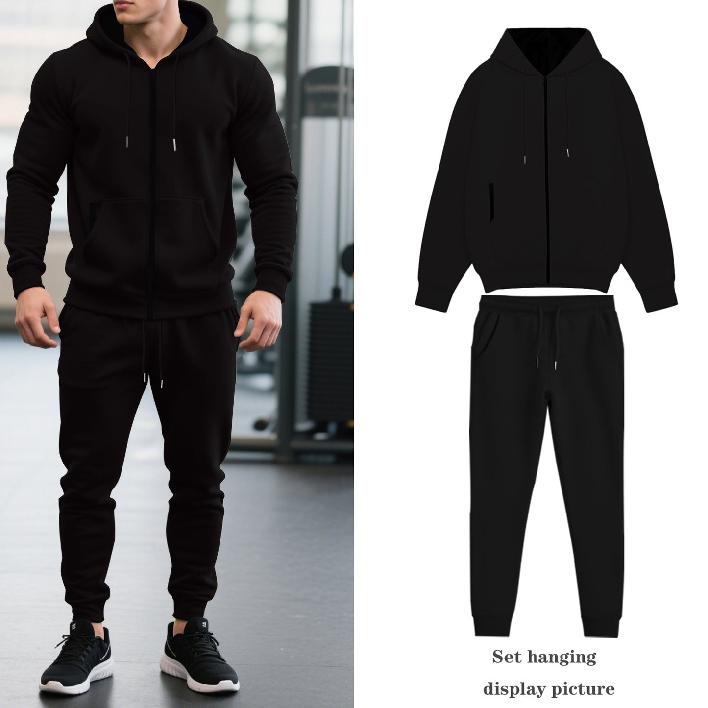 Men's tracksuit with hood and practical pockets Skorter