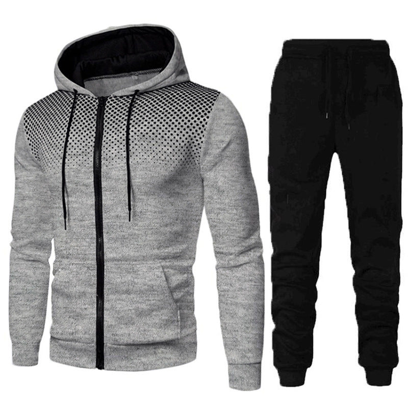 Men's stylish hoodie set with fashionable design and practical pockets Skorter