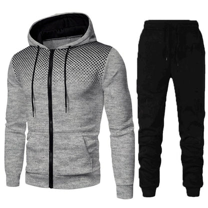 Men's stylish hoodie set with fashionable design and practical pockets Skorter