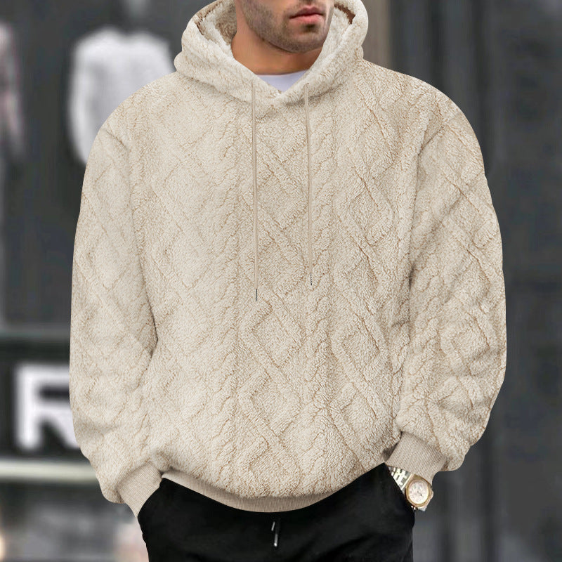Men's cozy Sherpa hoodie Skorter