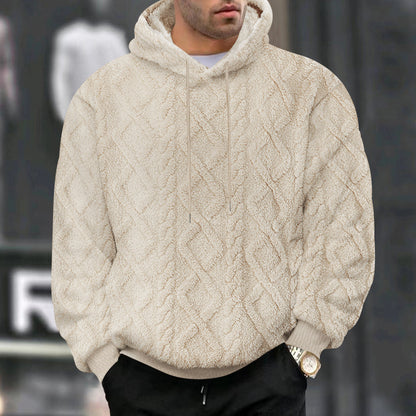 Men's cozy Sherpa hoodie Skorter