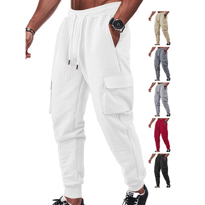 Men's cargo jogging pants with textured design and practical pockets Skorter