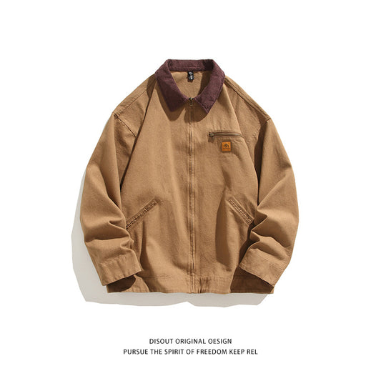 Men's robust leisure jacket with high collar and practical pockets Skorter