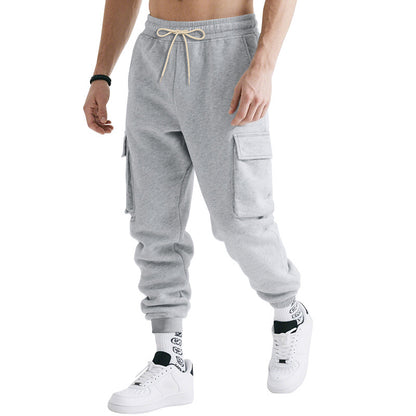 Men's cargo joggers with elastic waistband and side pockets Skorter