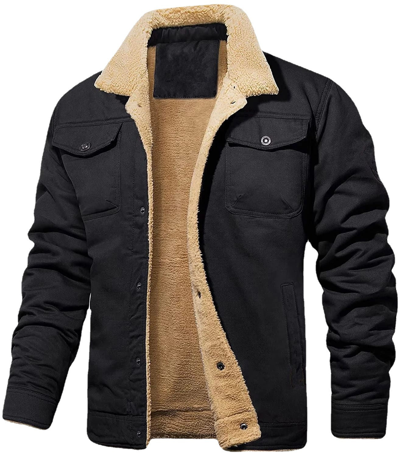 Men's utility jacket with warming lining and stylish lapel collar Skorter