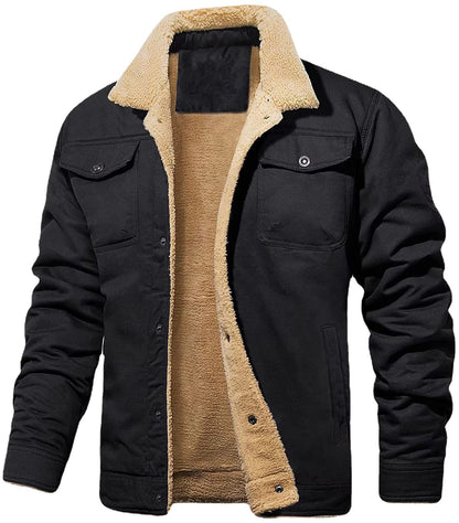 Men's utility jacket with warming lining and stylish lapel collar Skorter
